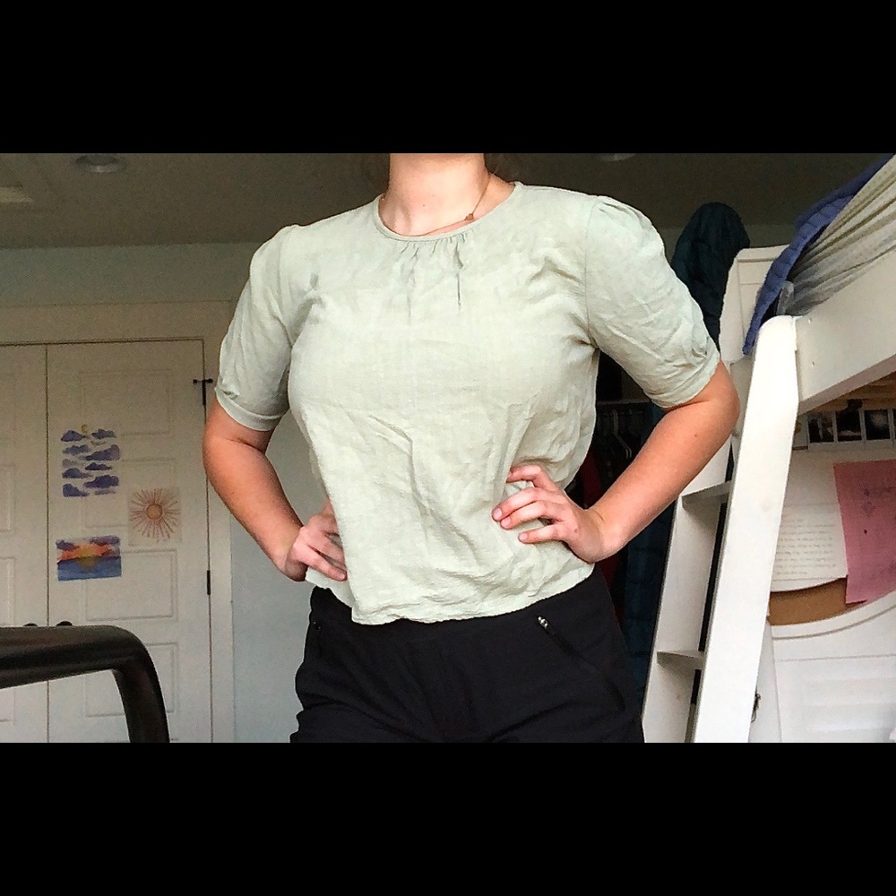 Sage green shirt